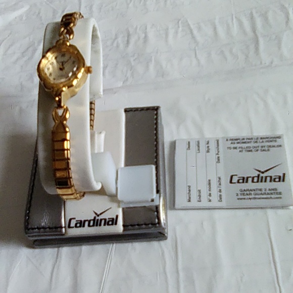 Ladies Gold Plated Cardinal, Stainless Steel back watch - Picture 3 of 10